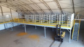 Large Mezzanine Floor with Shelving - DMD Storage Group